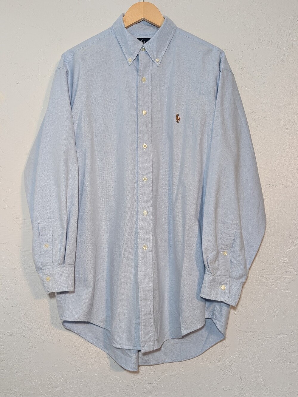 Men's Polo Ralph Lauren Yarmouth Cotton Oxford Light Blue Button Down Shirt